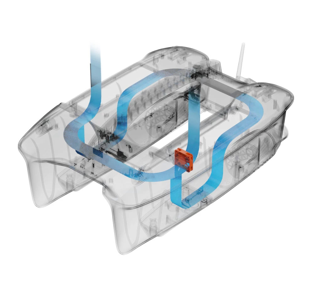 Deeper Quest Futterboot Belüftung Kühlung