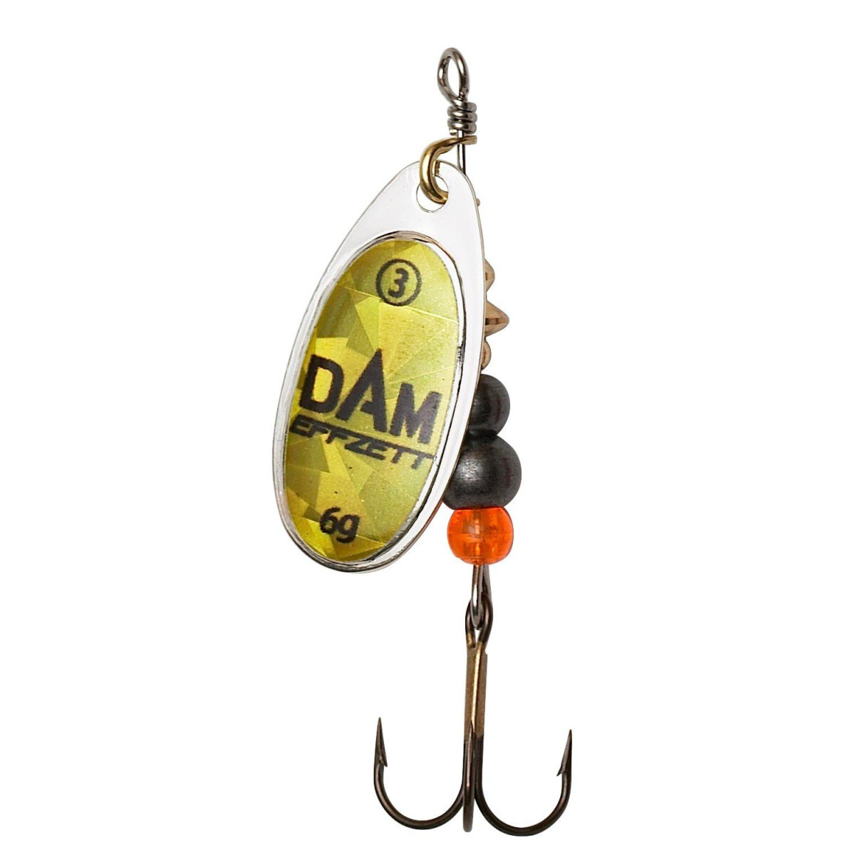 DAM Effzett Fluo Spinner 10g Gr. 4 Gold  box