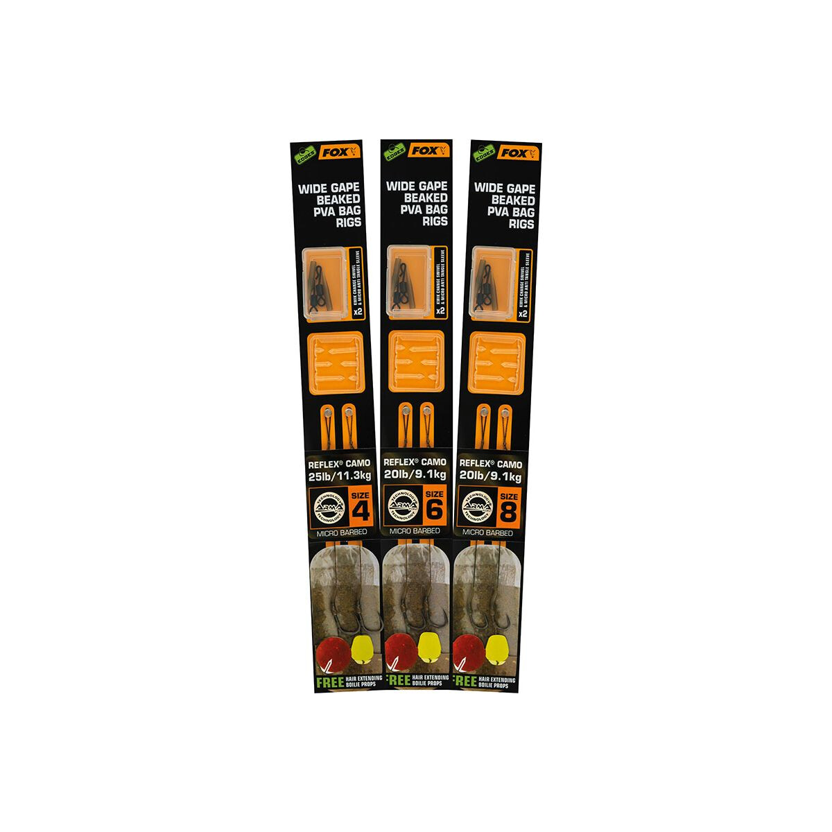 Fox Edges Wide Gape Beaked PVA Ready Rig box