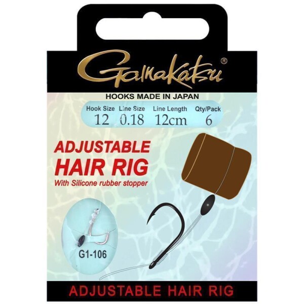 Gamakatsu Adjustable Hair Rig 12cm 0,20mm Gr. 10