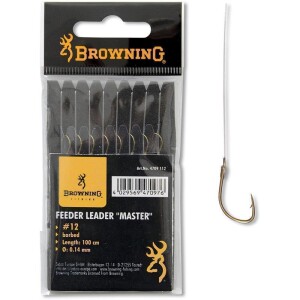 Browning # 18 Feeder-Vorfachhaken Master bronze 0,12mm 100cm