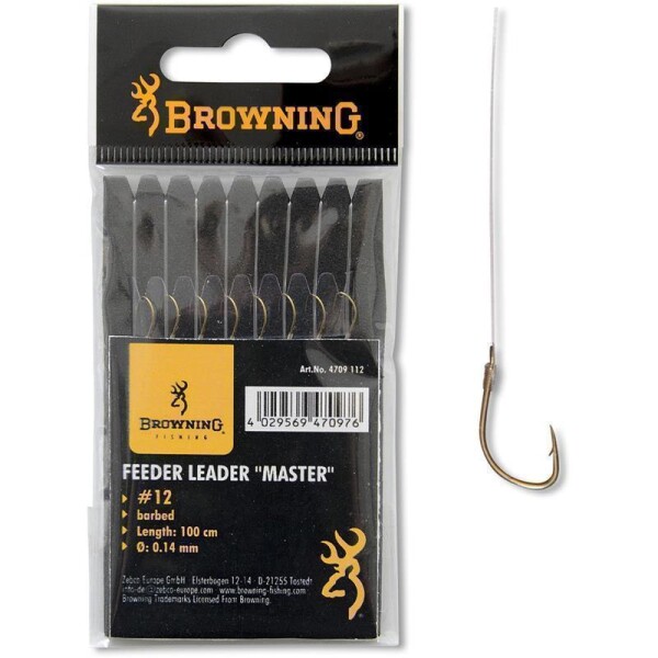 Browning # 20 Feeder-Vorfachhaken Master bronze 0,10mm 100cm