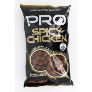 Starbaits Probiotic Spicy Chicken Boilies 14mm 1kg