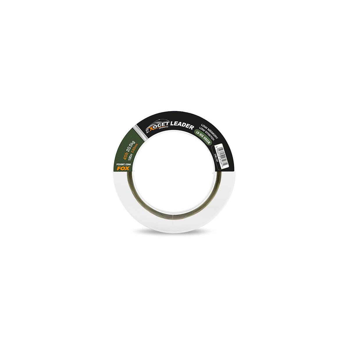 Fox Exocet Pro (Low vis green) Leader 45lb (20.5kg) 0.60mm 1
