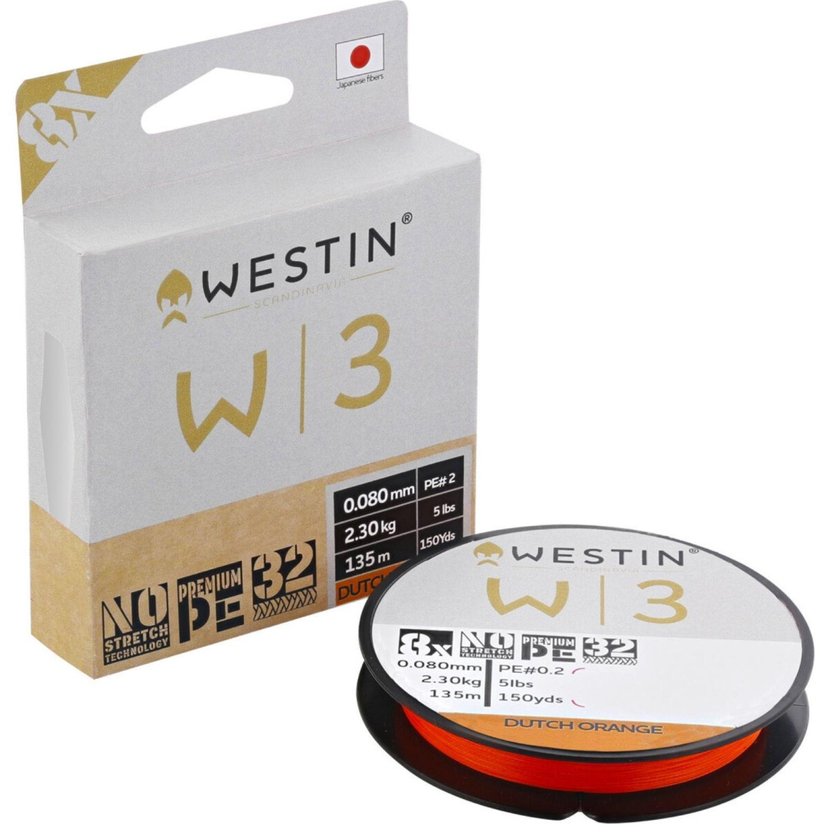 Westin W3 8-Braid Dutch Orange 135m 0,26 box