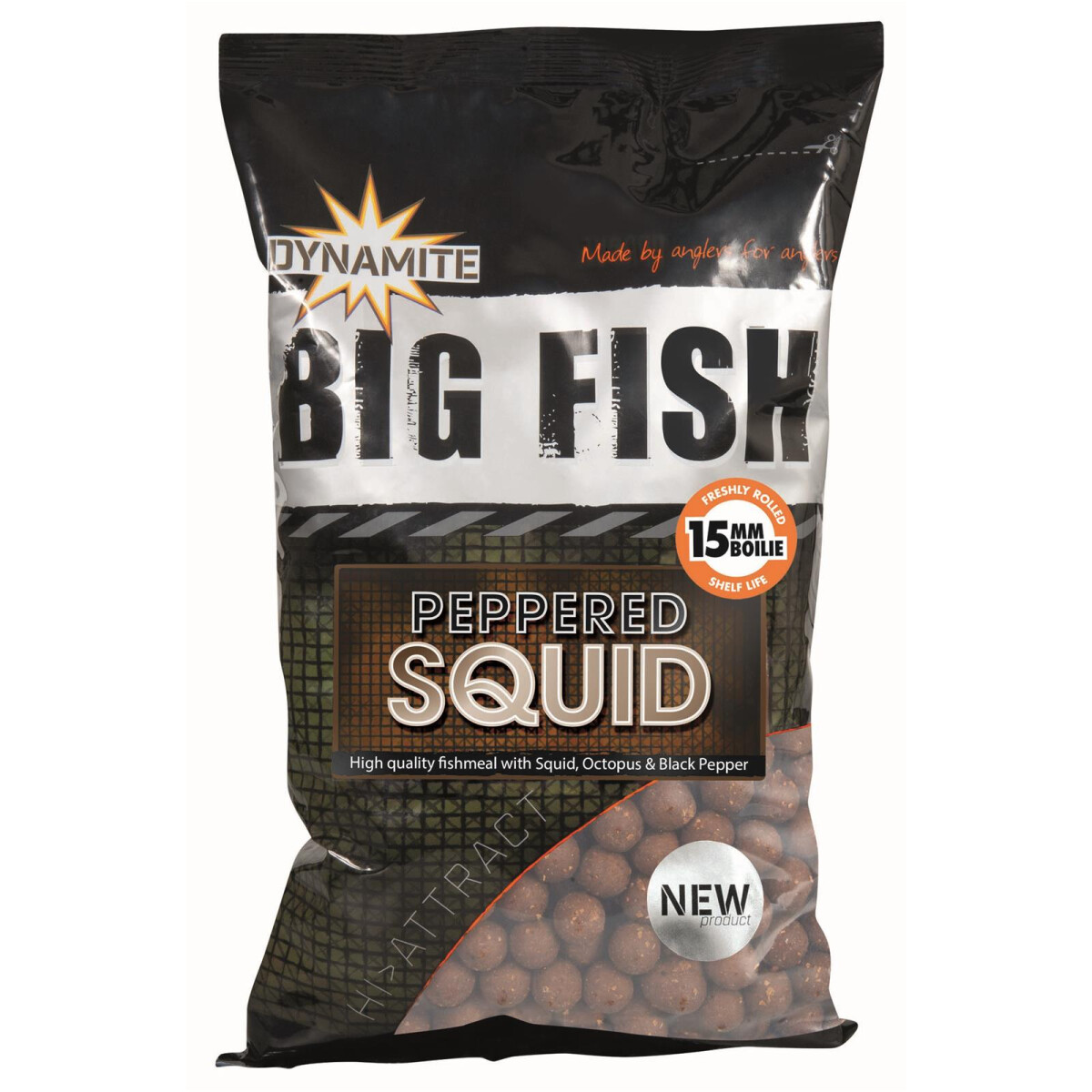 Dynamite Baits Big Fish Boilies Peppered Squid 15mm 1kg