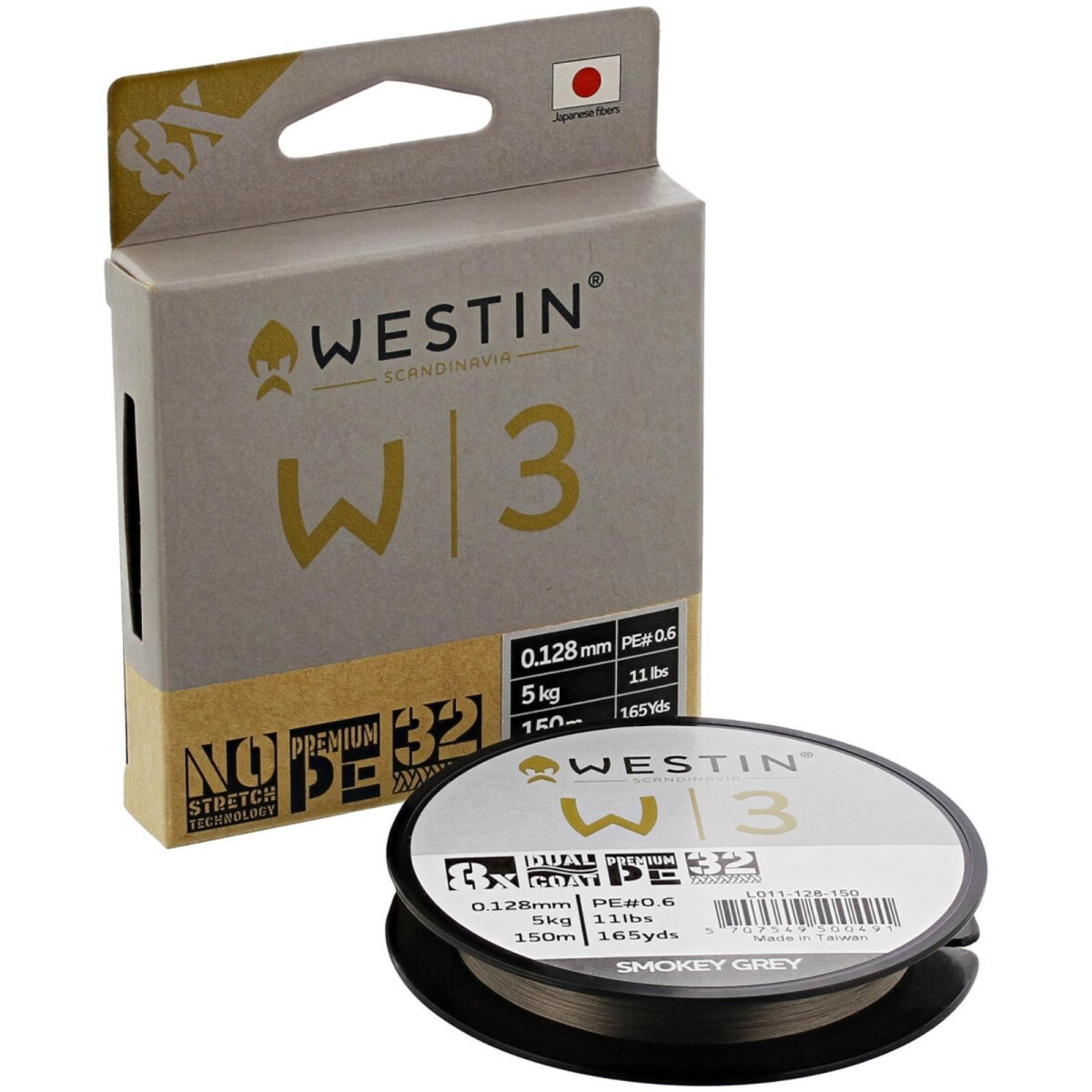 Westin W3 8-Braid Smokey Grey 150m 0,205 box
