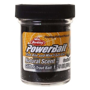 Berkley PowerBait Natural Scent Gliitter Trout Bait Black