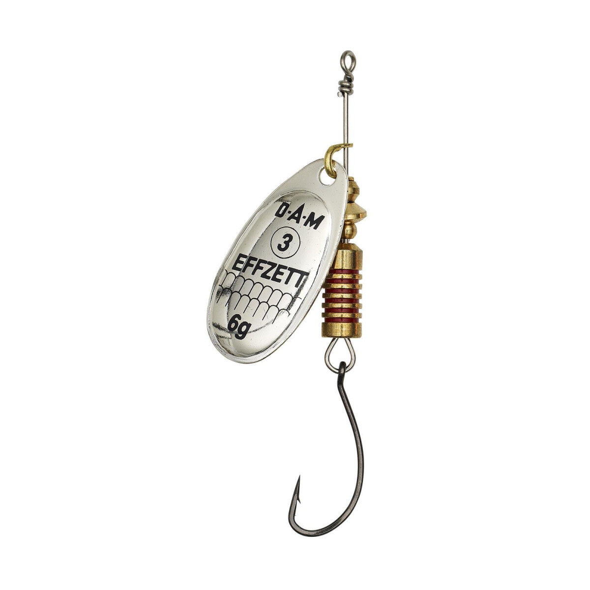 DAM Effzett Spinner mit Einzelhaken Gr. 1 - 3 g Silber