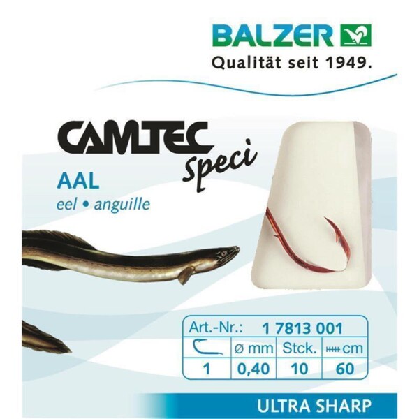 Balzer Camtec Speci Aal Rot 60cm 0,35mm Gr. 2