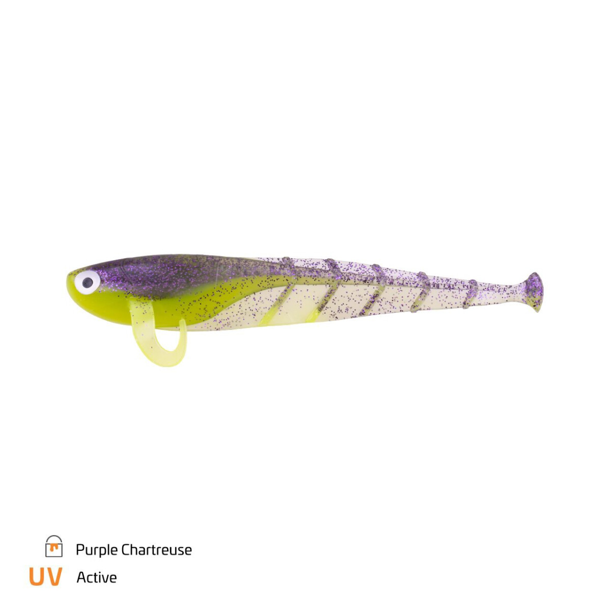 Zeck ZANDER Quappie 10cm Purple Chartreu box