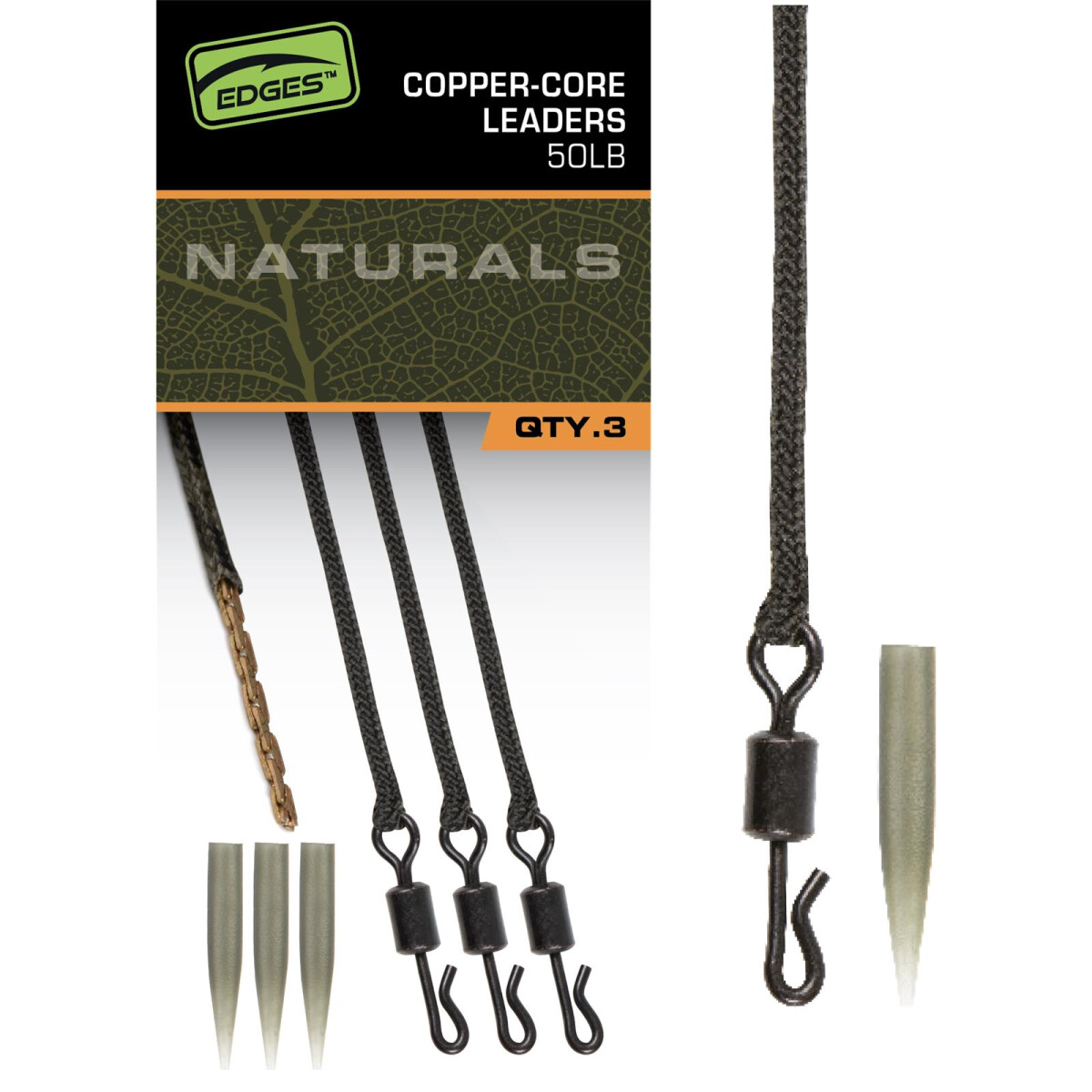 Fox Edges Naturals Copper-Core Leaders
