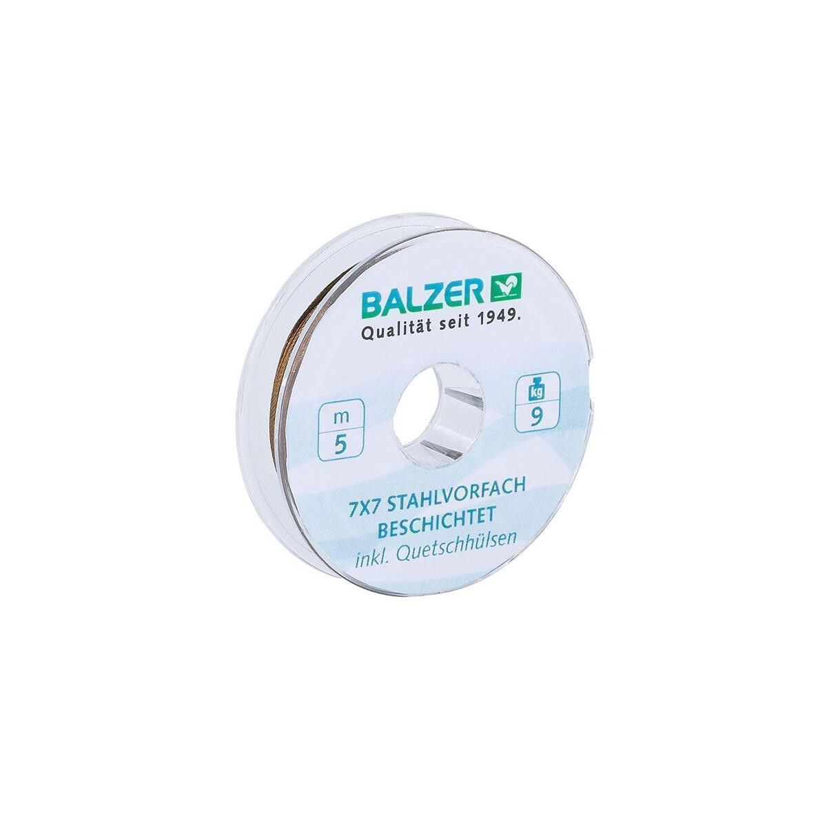 Balzer 7x7 Stahlvorfach beschichtet 5m m box