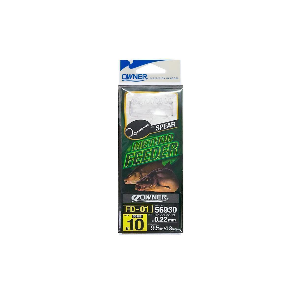 Owner Method Feeder Haken mit Speer 0,18mm Gr. 16 - Barbless