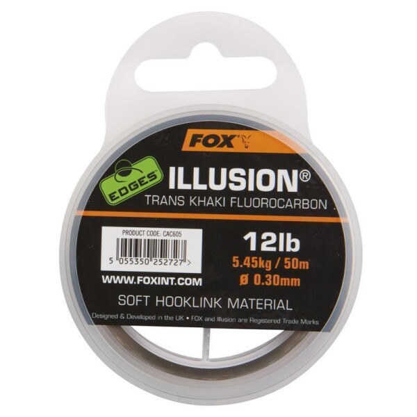 Fox Illusion Soft Hooklink Trans Khaki 16lb/0.35mm