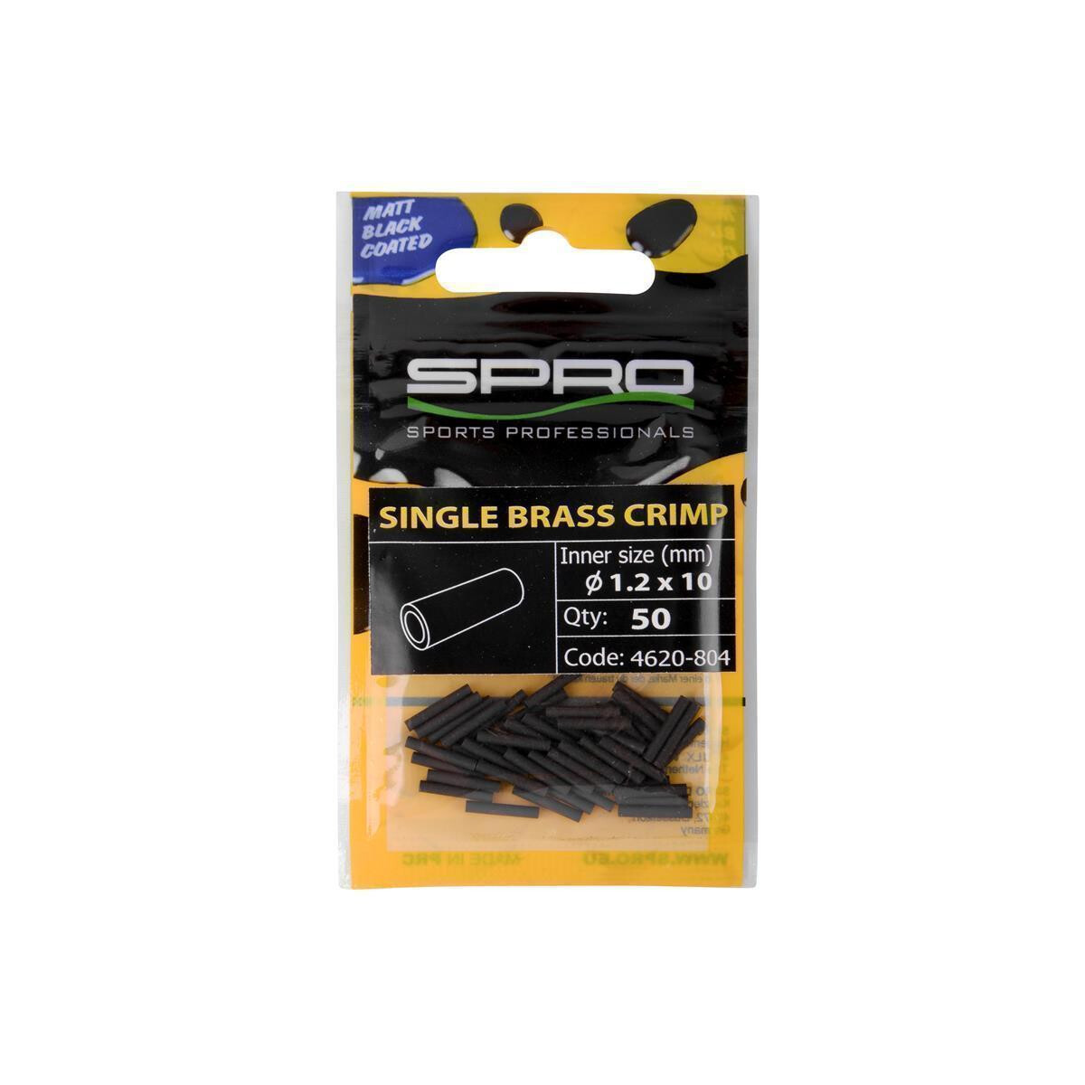Spro Matte Black Single Brass Crimp 0,6mm