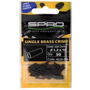 Spro Matte Black Single Brass Crimp 0,8mm
