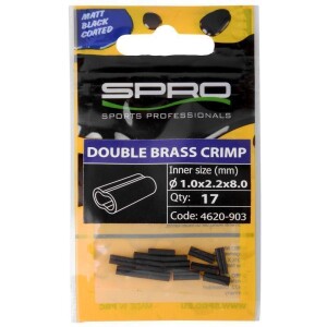 Spro Matte Black Double Brass Crimp 0,8mm