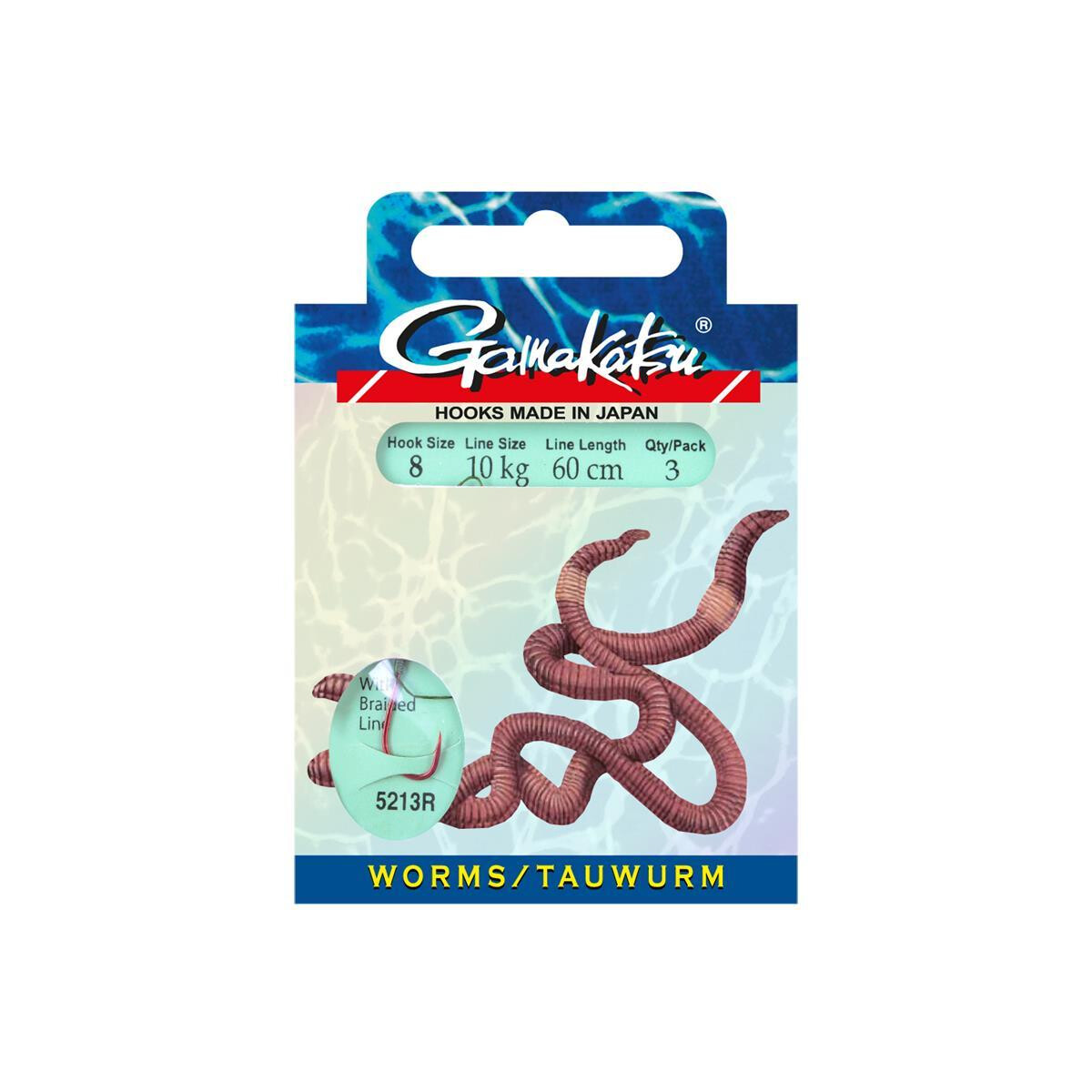 Gamakatsu LS-5213R Tauwurm geflochten 60 box
