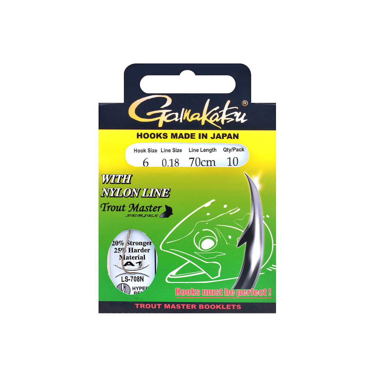 Gamakatsu Trout Master LS-708N 70cm 0,18mm Gr. 8